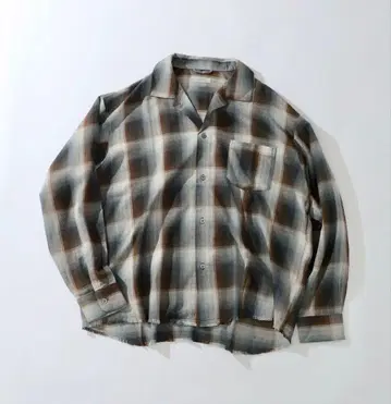 옴브레 셔츠 레이온 100% 오픈 카라