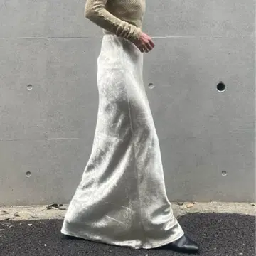 ENOF 벨벳 롱 스커트 L