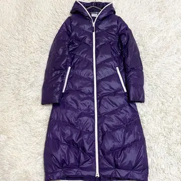 [ 새상품급 ] adidas 롱 기장 다운 코트 A라인 여성용 퍼플 L