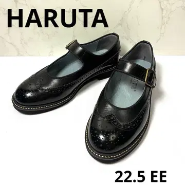 [ 새상품급 ] HARUTA 레어 멜리 제인 로퍼 22.5 EE 블랙
