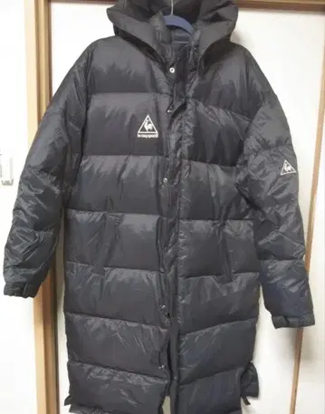 새상품급 le coq 르꼬끄 다운 벤치 코트 블랙 천연 깃털 100%