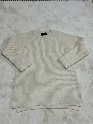 URBAN RESEARCH DOORS 아이보리 리브 니트 스웨터