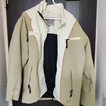 나일론 자켓 베이지/화이트