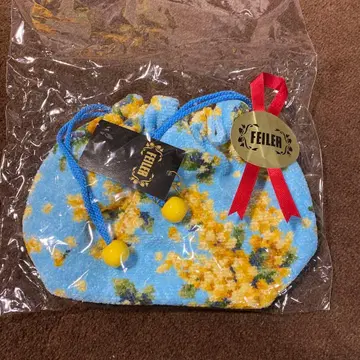 FEILER 꽃무늬 복조리 파우치 미모사