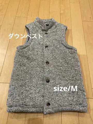 Real Standard M 사이즈 그레이 다운 베스트 남성용 패션