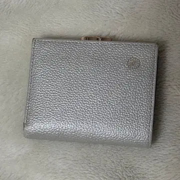 황궁 지갑 이단 접이식 가마구치 실버