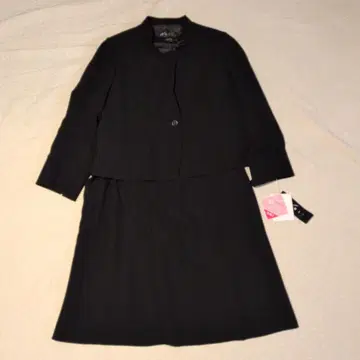 택 포함 새상품 NUIT 블랙 포멀 원피스 자켓 셋업 6L