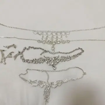 실버 엘레강트 목걸이 세트