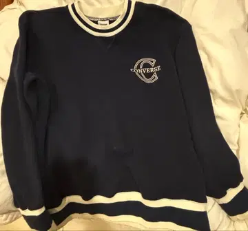 네이비 스트라이프 크루넥 트레이닝복 converse