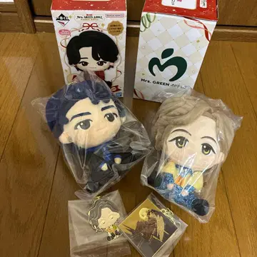 Mr. Green Apple 제일복권 봉제 인형 2체 세트