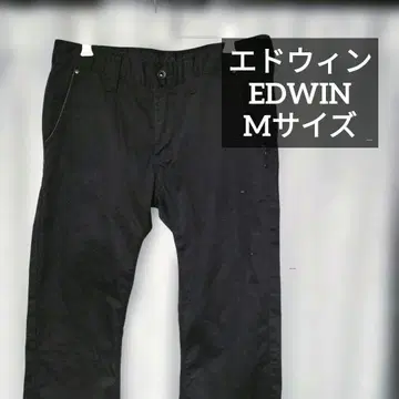 EDWIN 에드윈 코튼 팬츠 세미 플레어 치노 팬츠 슬랙스 블랙