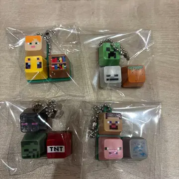 마인크래프트 키보드 참 가챠가챠 4개