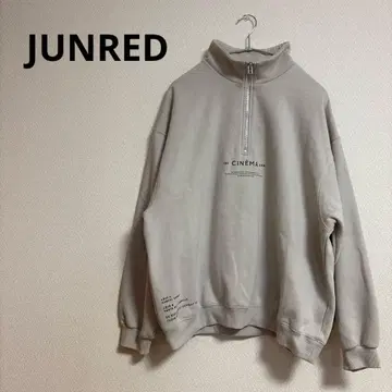 JUNRED 하프 지퍼 라이트 그레이 트레이닝복 속기모