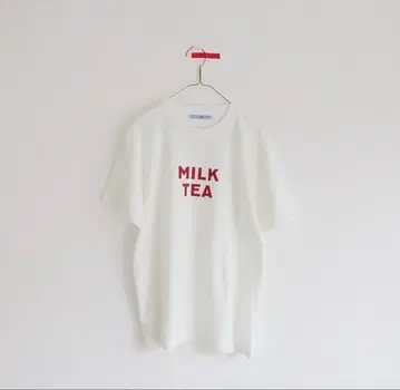 M AND T PRODUCT R&D.M.Co- 밀크 티 셔츠 화이트