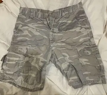 그레이 카모 패턴 카고 팬츠