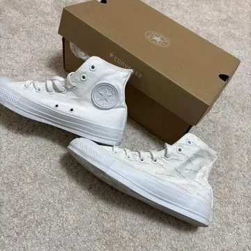 CONVERSE 화이트 하이컷 스니커즈