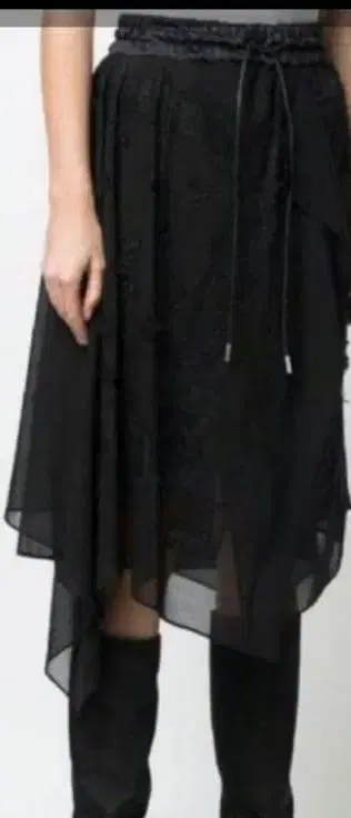 sacai 비대칭 스커트 레이스