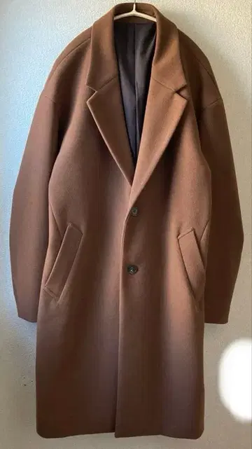 [ GU ] 남성용 체스터 코트 브라운 M