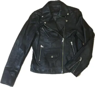 유나이티드 애로우즈 라이더 더블 램 가죽 자켓 블랙 양가죽