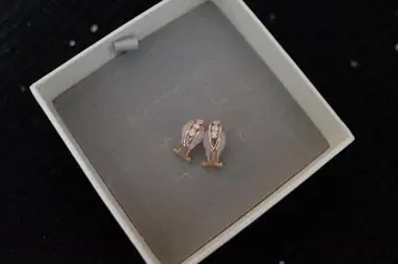 TSUTSUMI K10 핑크 골드 큐빅 귀찌