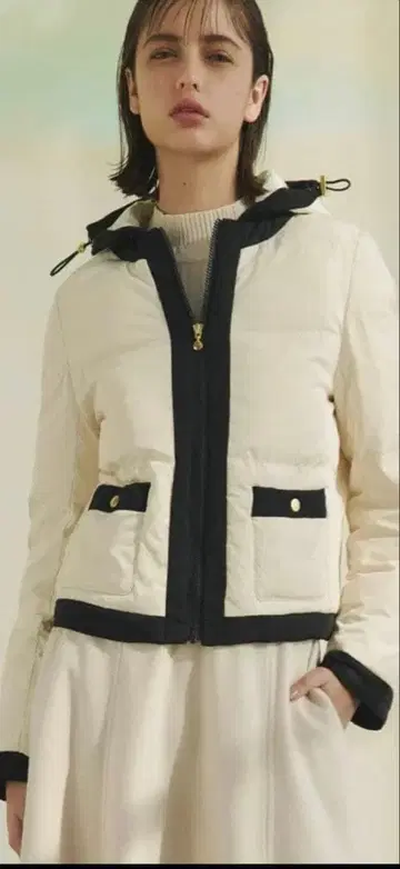 STRAWBERRY-FIELDS 후드 탈부착 퍼프 자켓