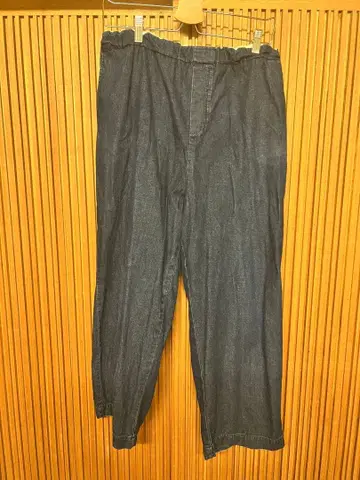 미즈이로 인드 데님 와이드 팬츠