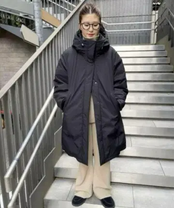 Spick&Span 발수 후데트 다운 코트