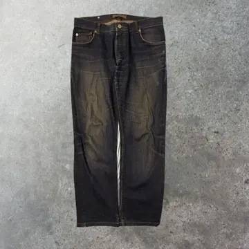 ZARA MAN 데님 다크 데님 페이드 가공 아메카지