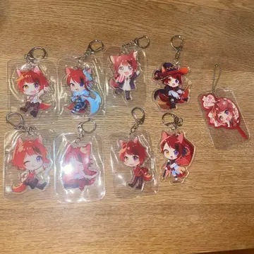 스토푸리 리이누군 아크릴 키링 부채 키링