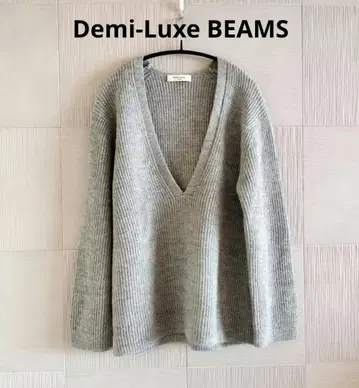 Demi-Luxe BEAMS 알파카 V넥 니트