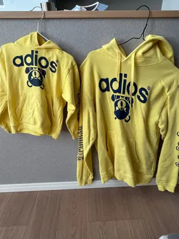 부모와 아이 후드티 세트 adios 베어