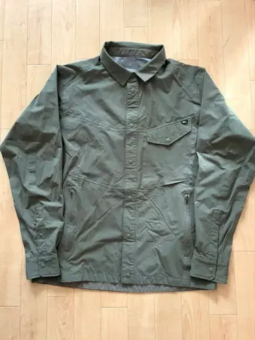 MILLET 올리브 나일론 자켓 버튼 포함 아웃도어 자켓