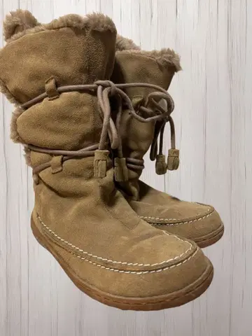 CAMPER 캠퍼 스웨이드 퍼 어그 부츠 아웃도어 36