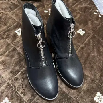 oriental traffic 지퍼 달린 블랙 숏부츠