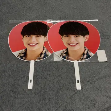 AmBitious 프레쉬! 아케오메 점보 부채 마유미 타케유키 2개 세트