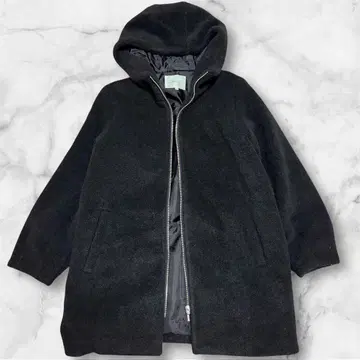 미사용 프티 온플뢰르 풀 집업 보아 코트 Petit Honfleur