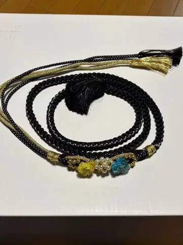 허리띠 블랙 x 금