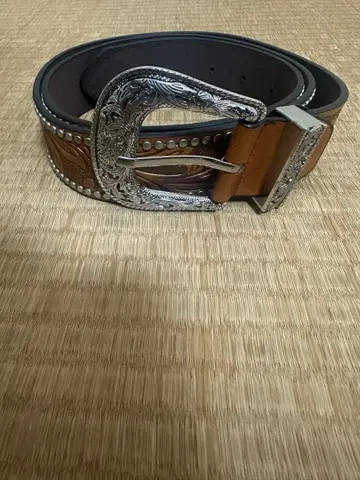 아메카지 벨트 웨스턴 벨트 남성용 브라운