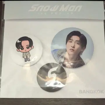 방콕 SnowMan 1st POP-UP 굿즈 캔뱃지 메구로 렌