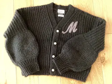 MUVEIL 펄 버튼 블랙 가디건