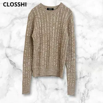 크로시 베이지 리브 니트 긴팔 스웨터 M 가을/겨울 심플 무지