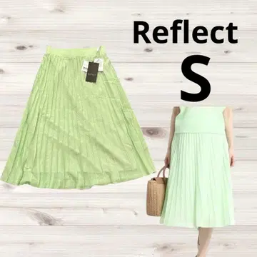 새상품 Reflect (리플렉트) 시어 자카드 스커트 라이트 그린 S