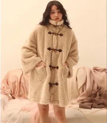 muguet duffle boa mini coat