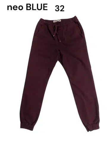 NEOBLUE 버건디 조거 팬츠 32 USA 제 밑단 조임