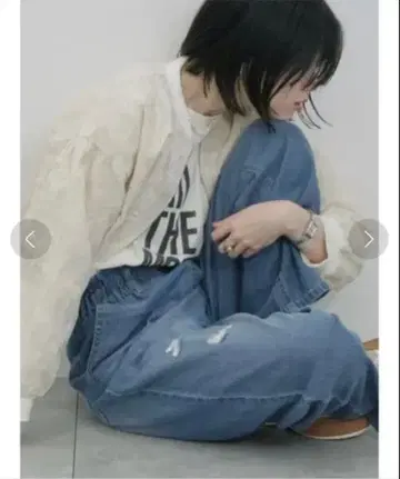 [귀여운] Samaransa Mos2 blue 총 자수 시어 블루종