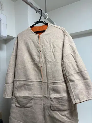 Simplicite 노카라 자켓 베이지 오렌지