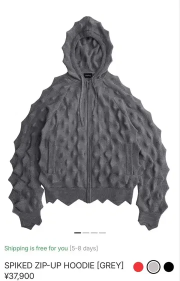 [ MADFRENZY ] SPIKED ZIP-UP HOODIE