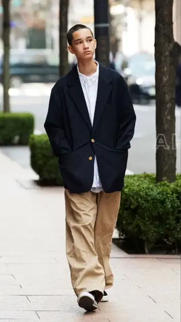 BEAUTY&YOUTH 네이비 테일러드 자켓 L