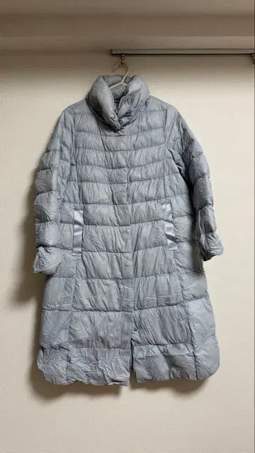 그레이 롱 기장 다운 자켓