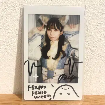 yosugala 블랙사카 미라이 사인 포함 할로윈 폴라로이드